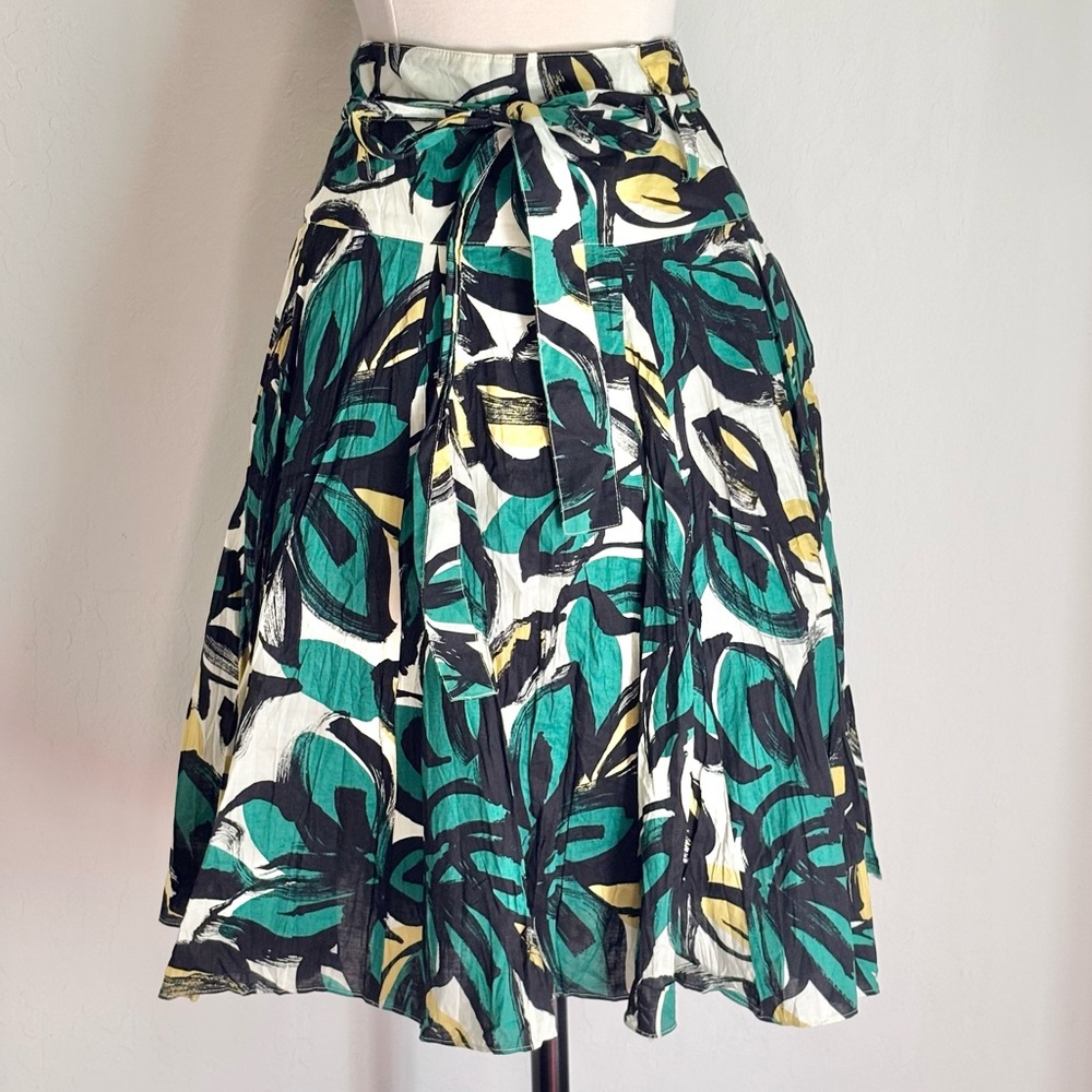 INC International Concepts Women’s Abstract Print Cotton Flare Skirt, Size 6
